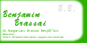 benjamin brassai business card